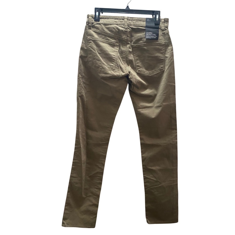 J Brand Mens Kane Straight Fit Double Weave Twill Pants Auburn Khaki Size 28 NWT